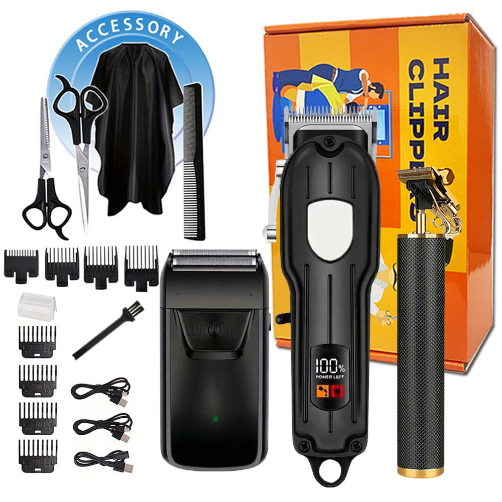 Hair Clipper Professional - Professionele tondeuseset met LCD-display, oplaadbare elektrische