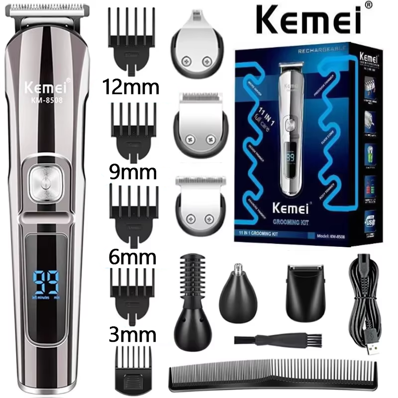 Men'S Grooming Boxes - Kemei Professionele Multifunctionele Baardhaartrimmer Waterdicht 6