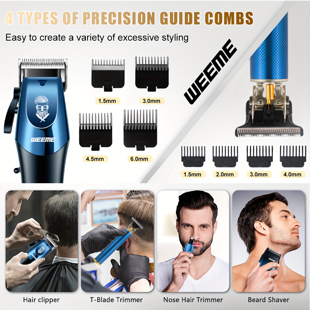 4-delige professionele blauwe  - Hair Clipper Professional recensie en prijs