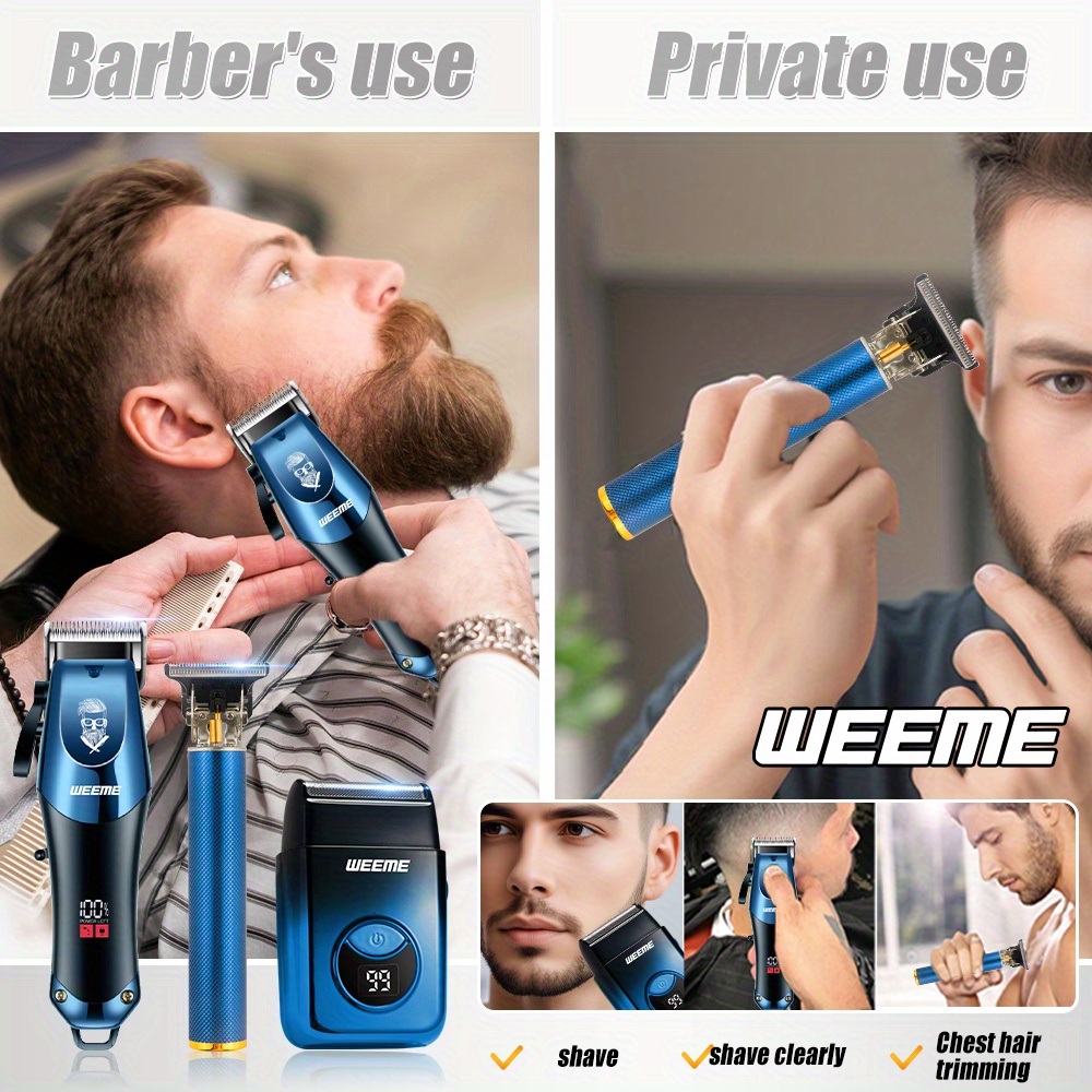 4-delige professionele blauwe  - Hair Clipper Professional recensie en prijs