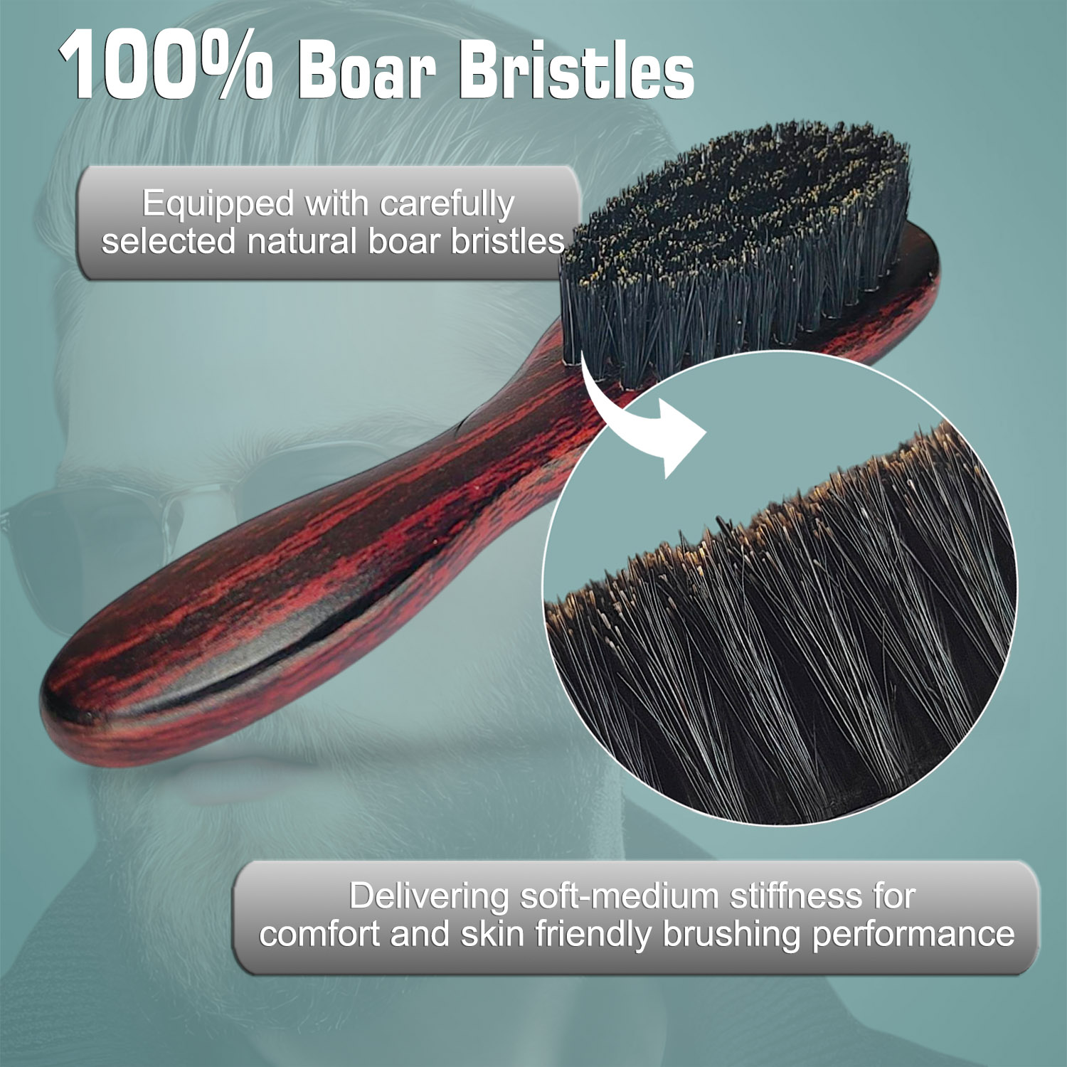 Mini baardborstel met zwijnenh - Men'S Grooming Pictures recensie en prijs
